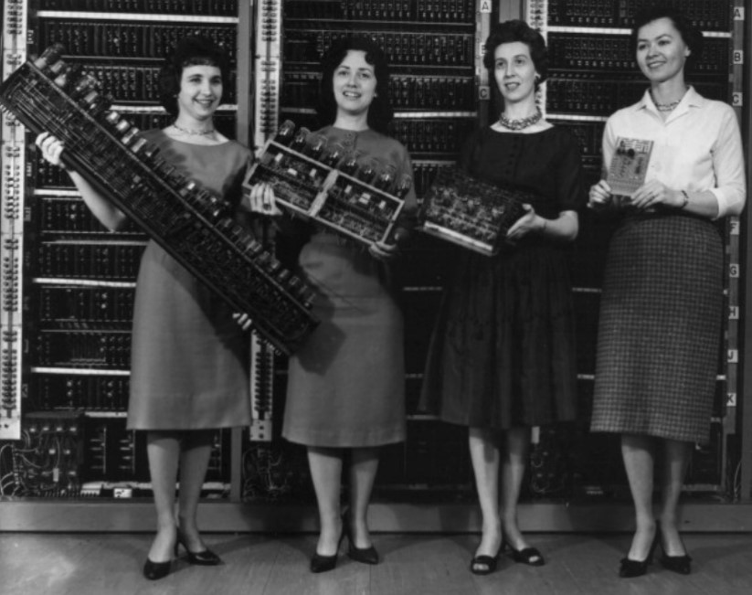 Four of the original computer girls